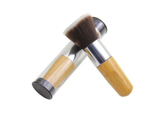 Μικρή βούρτσα Makeup απομονωτών για το πρόσωπο, επίπεδη βούρτσα απομονωτών λαβών μπαμπού καμπουκιών